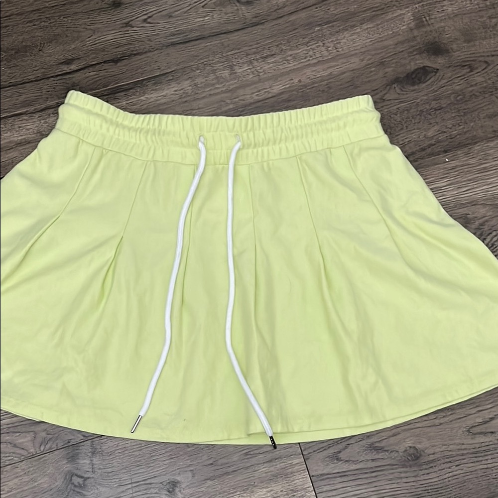 Lemon Yellow Skater Skirt with Drawstring